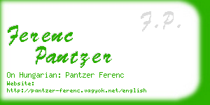 ferenc pantzer business card